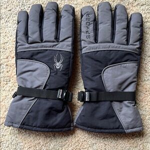 Spyder Black and Gray Gloves